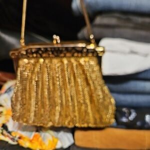 Elegant Gold Chain Evening Bag By Whiting And Davis